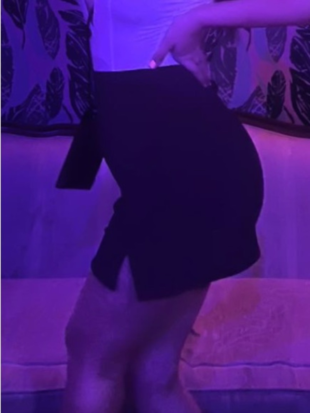 Black Sparkle Mini Skirt - Picture 4 of 5